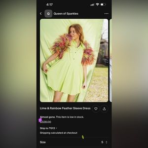 QUEEN OF SPARKLES FEATHER DRESS